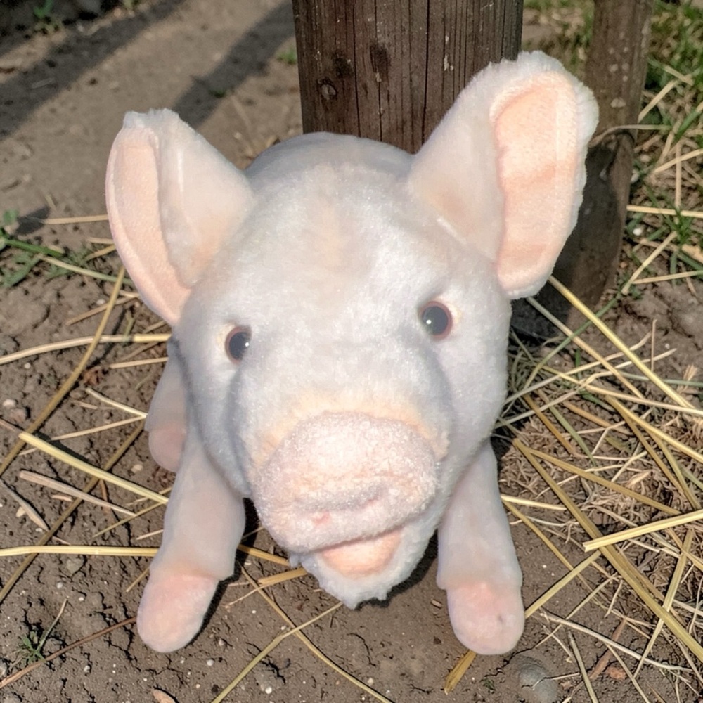 Hansa Pig Plush Realistic Piglet Stuffed Animal NWT Lifelike Toy‎